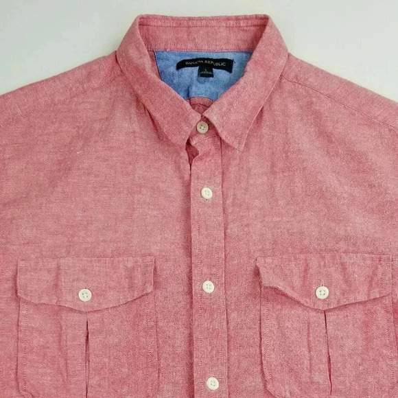 Banana Republic Large Cotton Blend Dual Pocket Men - Picture 5 of 6